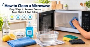 How to Clean a Microwave: Easy Ways to Remove Grease, Food Stains & Bad Odors